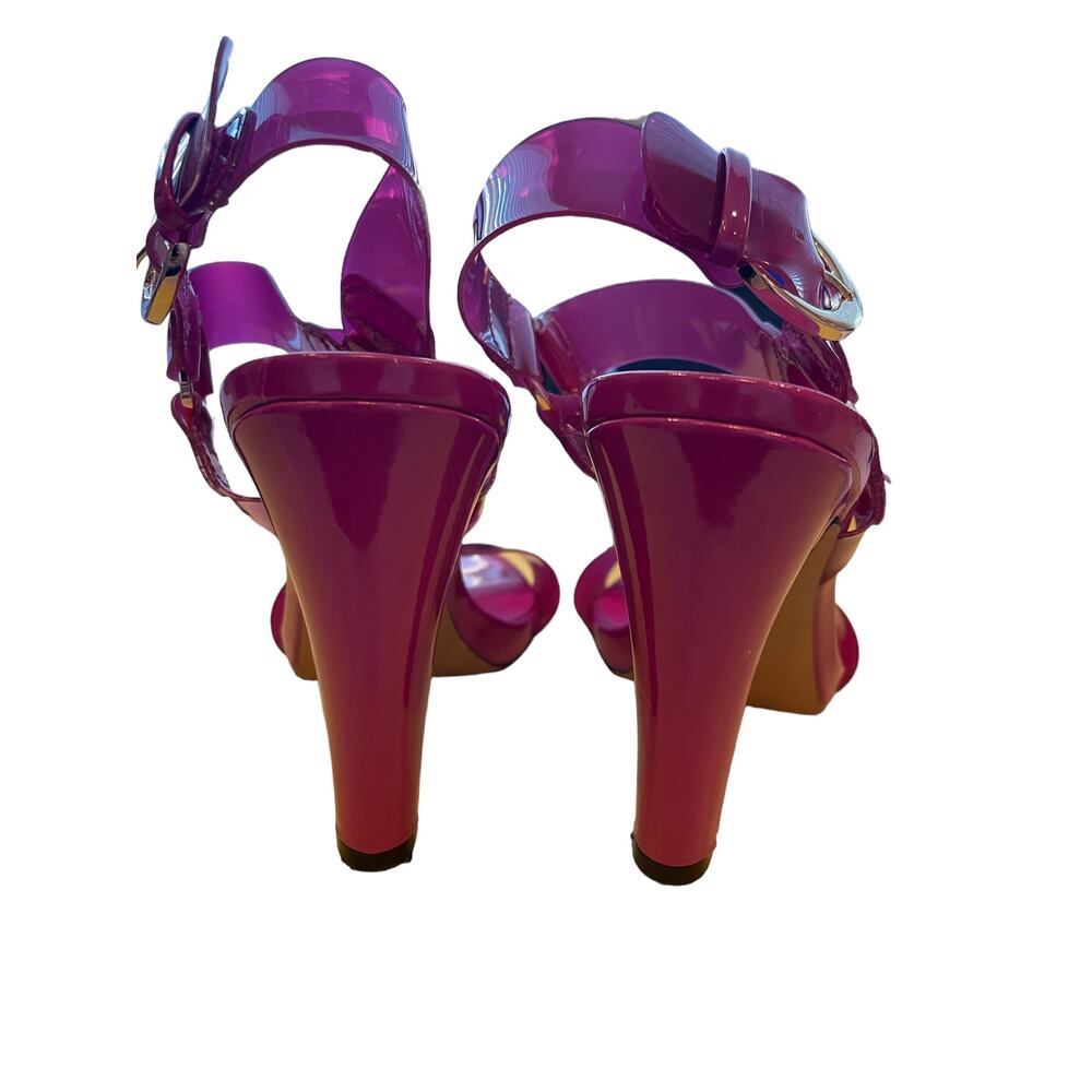 NWT Karl Lagerfeld Paris Heeled Sandal Orchid Purple 6 - Picture 4 of 11